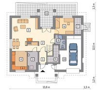 Двоповерховий будинок з трьома балконами