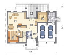 Гарний двоповерховий будинок з гаражем на 2 машини