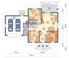 Гарний будинок під дахом кольору шоколаду