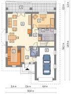 Чудовий будинок з колонами