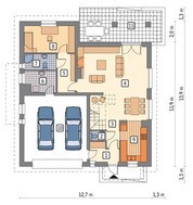 Гарний будинок з декором насиченого кольору