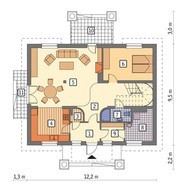 Чудовий будинок на два поверхи