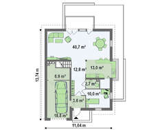 Проект сучасного будинку з гаражем
