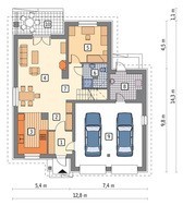 Проект красивого будинку в коричневому кольорі
