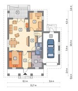 Проект двоповерхового будинку з красивою верандою