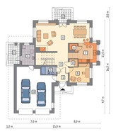 Проект красивого будинку для гармонійного навколишнього ландшафту