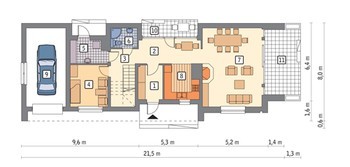 Двоповерховий будинок для вузької ділянки