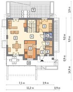 Цікавий особняк з гаражем в цокольному поверсі