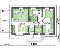Проект маленького одноповерхового котеджу