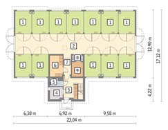 Стайня з кімнатою для обслуговуючого персоналу