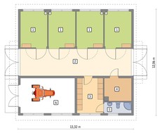 Стайня з гаражем і кімнатою відпочинку