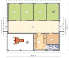 Стайня з кімнатою відпочинку та навісом