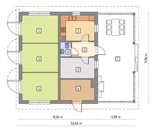 Проект стайні з великою верандою