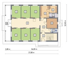 Двоповерхова стайня на 6 тварин
