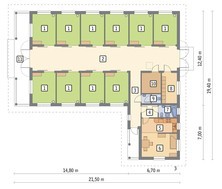 Сучасна стайня з житловою прибудовою