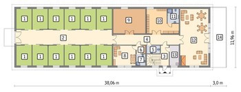 Велика стайня з житловими апартаментами