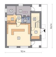 Двоповерхова будівля універсального призначення