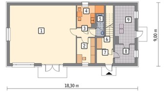 Проект сучасного двоповерхового будинку універсального призначення
