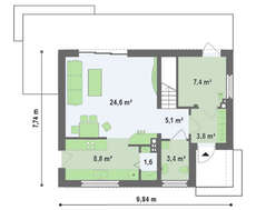 Стильний проект сучасного котеджу