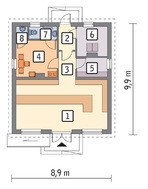 Проект окремого будинку універсального призначення