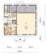 Проект торговельного комплексу з житловим приміщенням на другому поверсі