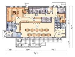Одноповерхова будівля громадського харчування