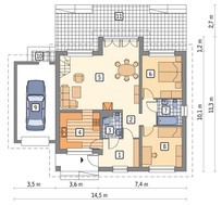 Житловий будинок з двома вітальнями