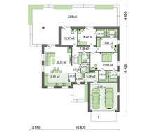 Проект одноповерхового будинку з терасою