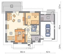 Акуратний будинок в благородному забарвленні