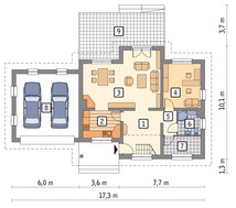 Цікавий будинок з гаражем на 2 машини