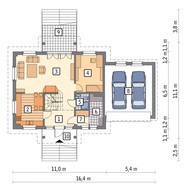 Двоповерховий будинок з цокольним поверхом