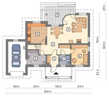Житловий будинок під красивим дахом