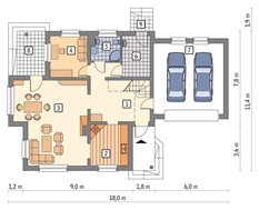 Двоповерховий житловий будинок площею 210 м2
