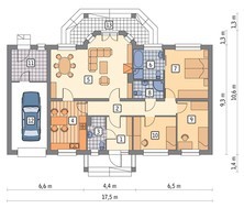 Одноповерховий будинок з великим ганком