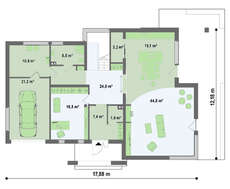 Проект двоповерхового особняка в стилі хай - тек