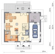 Привабливий будинок з великою вітальнею