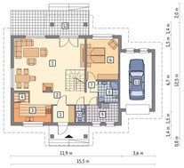 Привабливий будинок в сіро-коричневих тонах
