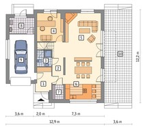 Проект стильного будинку з гаражем