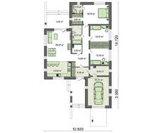 Проект одноповерхового красивого будинку