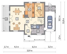 Проект двоповерхового цікавого будинку