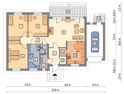 Проект одноповерхового будинку привабливого вигляду