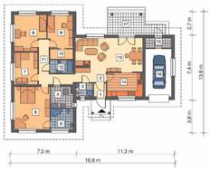 Проект одноповерхового будинку Т - подібної форми