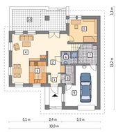 Миловидний будинок з гаражем