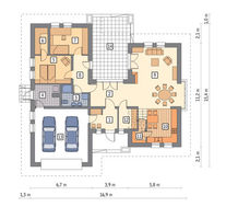 Привабливий двоповерховий житловий будинок