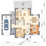 Проект двоповерхового привабливого житлового будинку