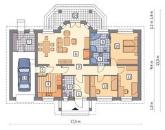 Проект стильного будинку з еркером
