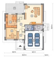 Проект двоповерхового будинку цікавої форми