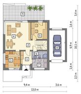 Необычный проект жилого дома привлекательного вида