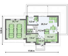 Будинок з мансардою та гаражем для 2 авто загальною площею 203 кв.м.
