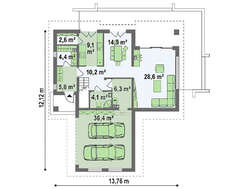 Проект двоповерхового будинку у класичному стилі площею 246 кв.